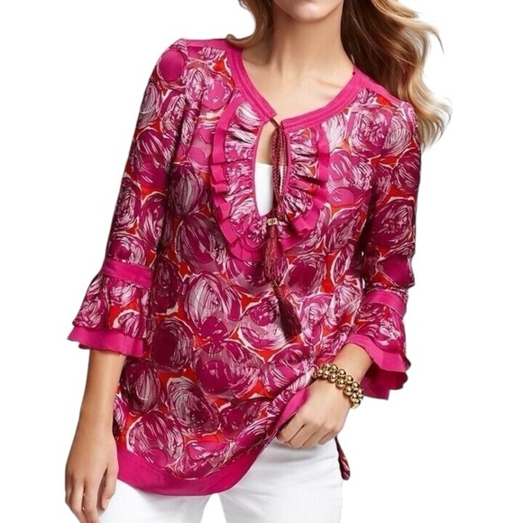 TORY BURCH Gwenna Tunic Blouse Top - Picture 1 of 9
